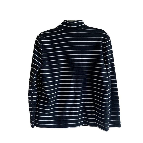 Karen Scott Black Sport  Zip Up Jacket Striped Activewear Women’s M - Picture 6 of 9